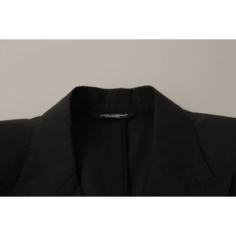Dolce & Gabbana Black Single Breasted Taormina Blazer Cotton Clothing - Men