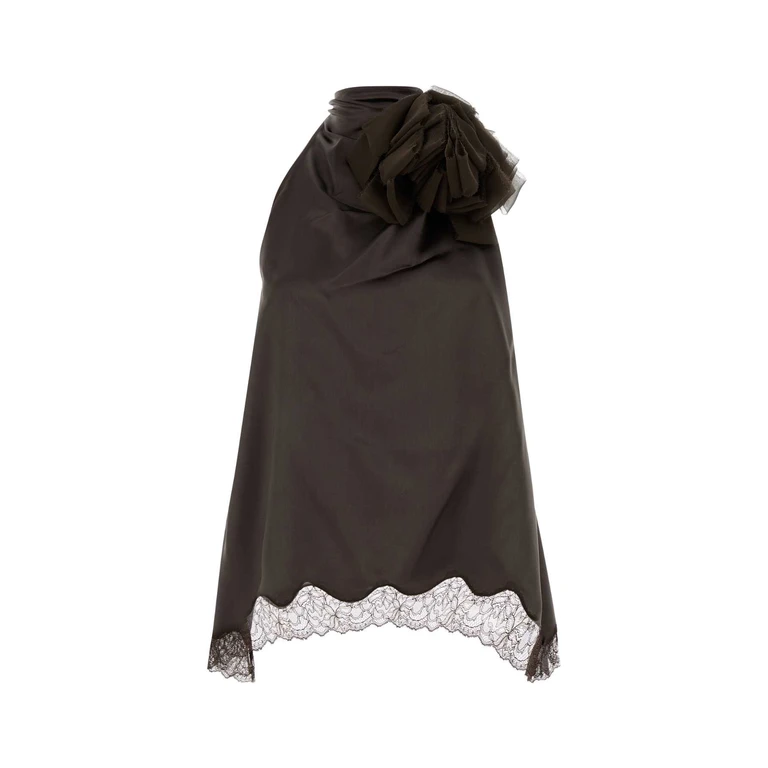 Magda Butrym Brown Exterior: Silk Maglie