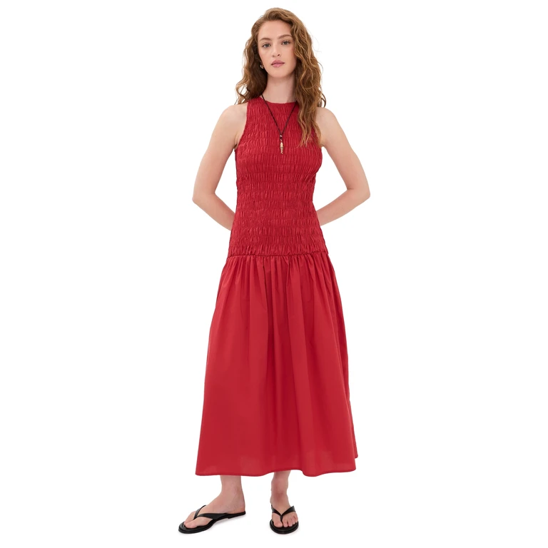 FAITHFULL Sanchia Midi Dress Chilli 2