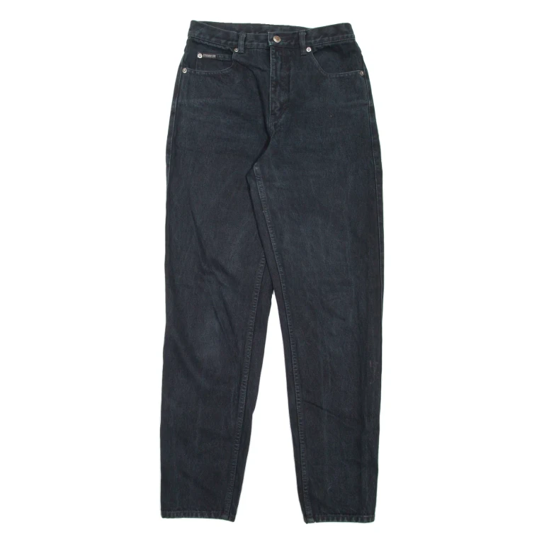 TEDDY'S Womens Jeans Black Regular Mom W26 L31