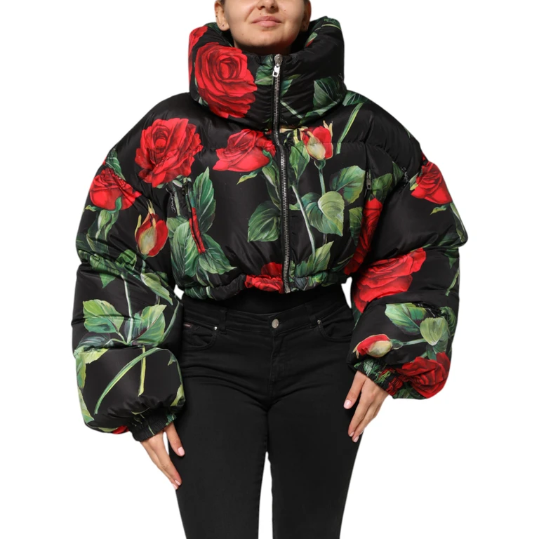Dolce & Gabbana Multicolor Floral Puffer Coat Full Zip Jacket Polyester Clothing - Women