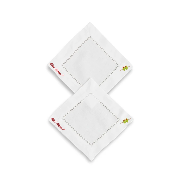 Abbode Tini Time Napkins White One Size