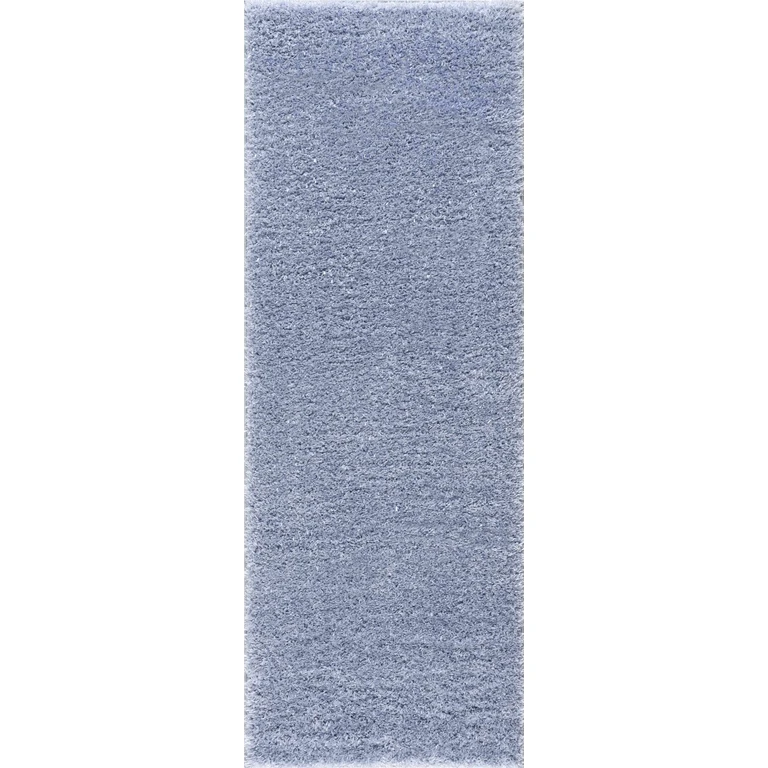 Faina Solid Aqua Shag Washable Area Rug - Clearance