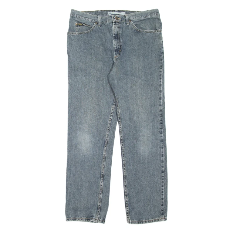 LEE Mens Jeans Blue Regular Straight W36 L32