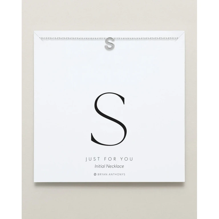 Just For You Initial Necklace - S