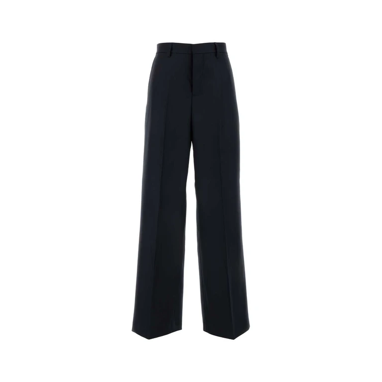 Midnight Blue Wool Pant Navyblue Exterior: Virgin Pantaloni - Women