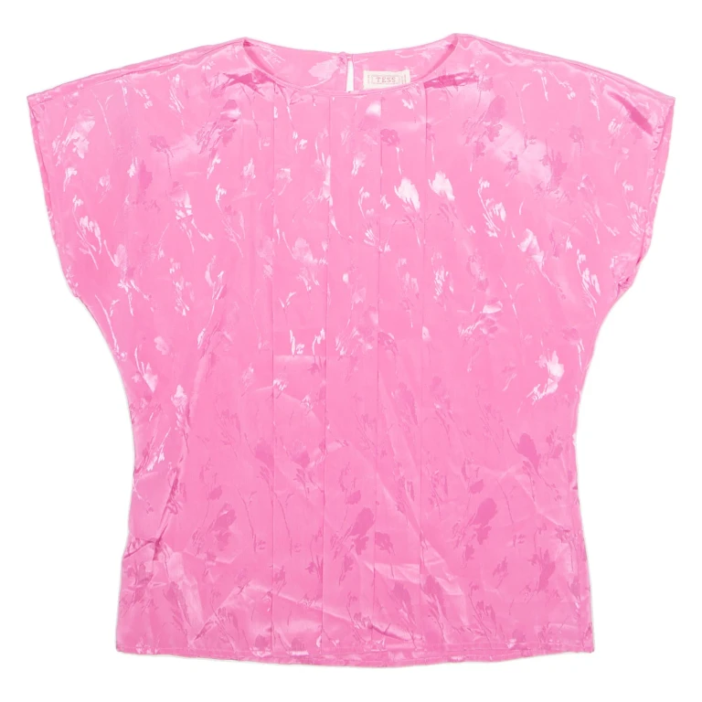 TESS Womens Printed Top Pink Sleeveless Floral M