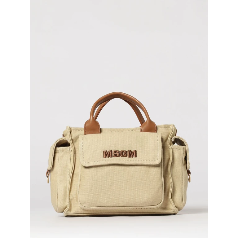 MSGM Kids Utility Bag in Cotton Canvas with Logo (S6MSJGBA108013/9)