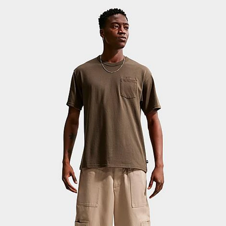Nike Men's Sportswear Premium Essentials Futura Pocket T-Shirt in Dark Hazel Size: XS