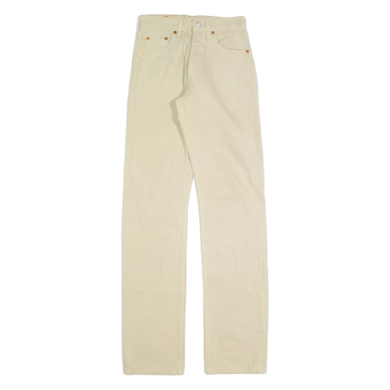 LEVI'S 501 Jeans Mens Beige Regular Straight W24 L32