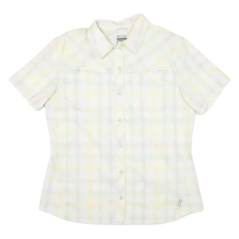 COLUMBIA Womens Shirt Yellow Check L