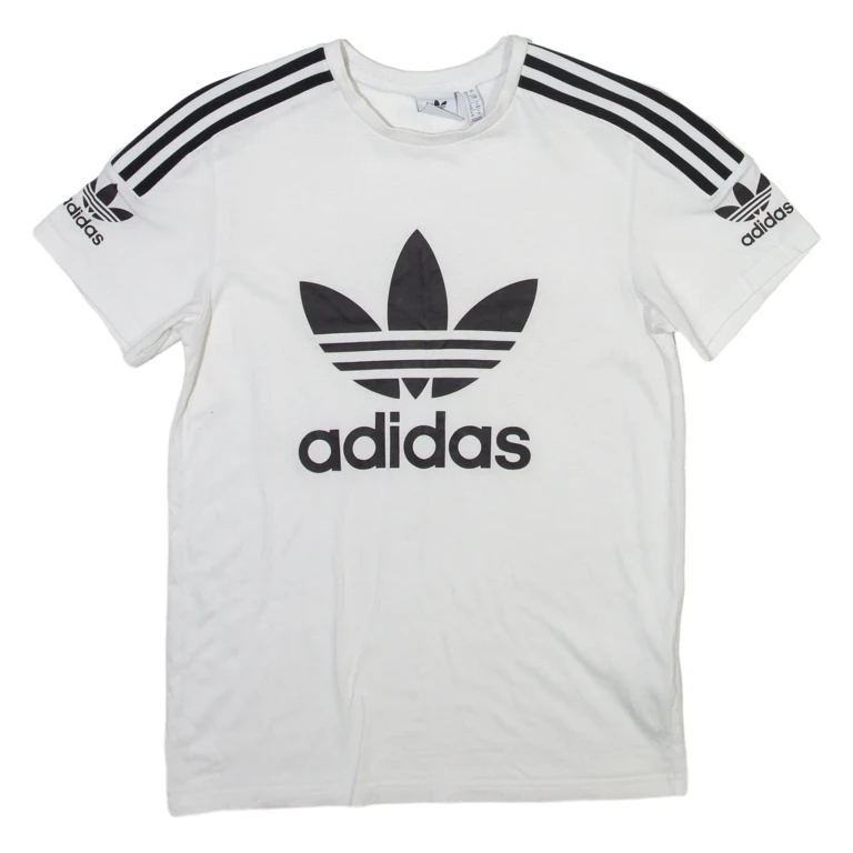 ADIDAS ORIGINALS Womens T-Shirt White UK 4