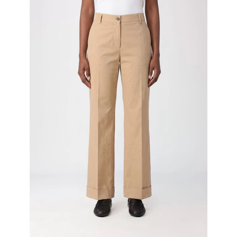 High-Waisted Wide-Leg Cotton Trousers (CC835CO030714)