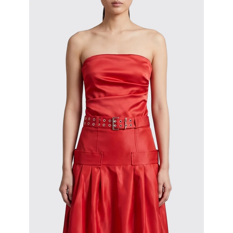 Draped Recycled Satin Off-The-Shoulder Top (A104026306P)