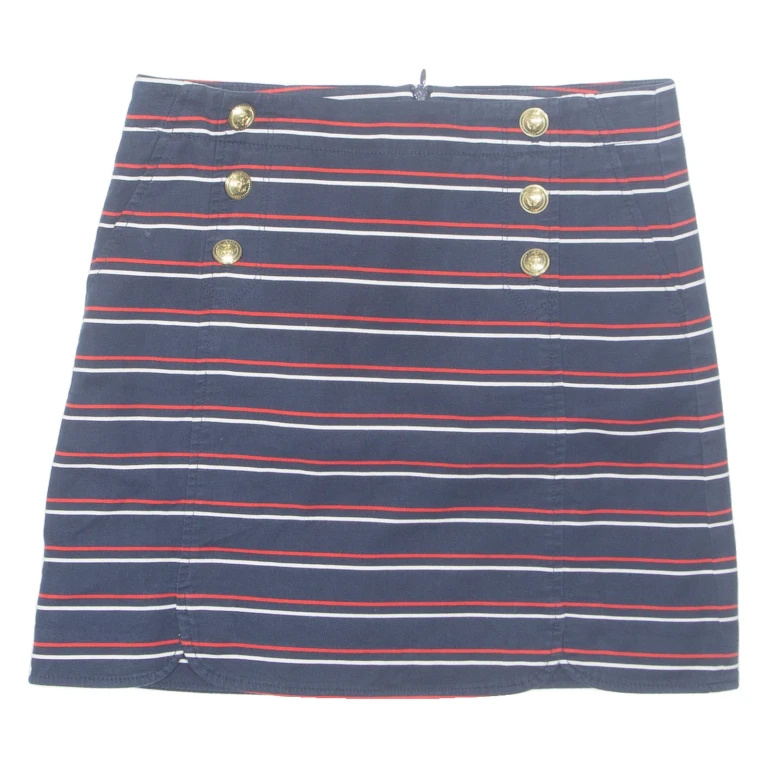 TOMMY HILFIGER Womens Straight Skirt Blue Knee Length Striped M