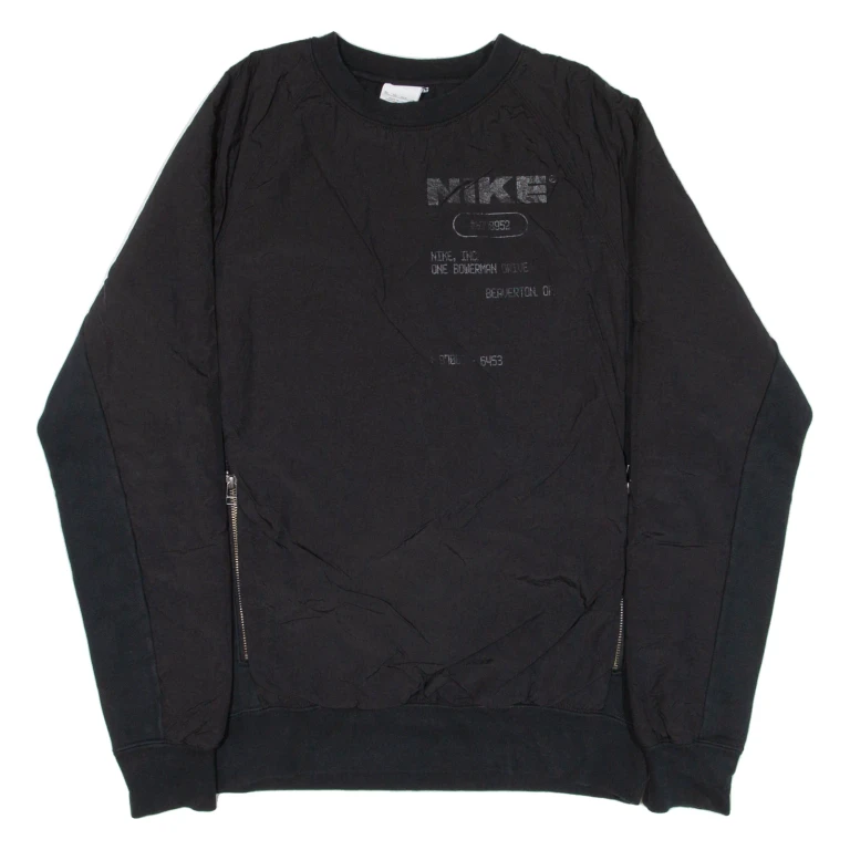 NIKE Mens Sweatshirt Black XS
