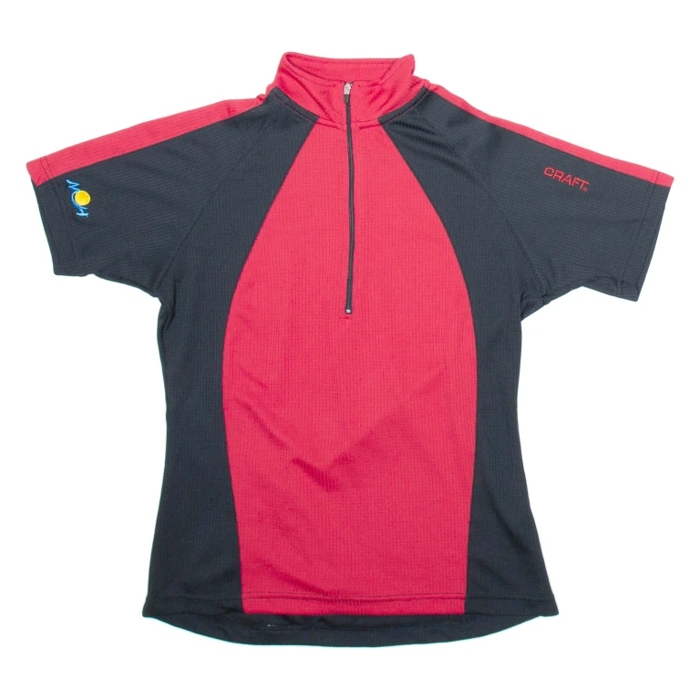 CRAFT Cycling Mens Jersey Red 1/2 Zip S