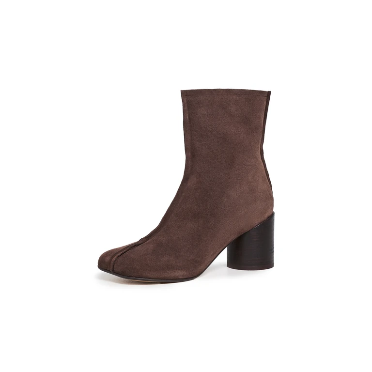 Suede Ankle Boots Dark Brown 38