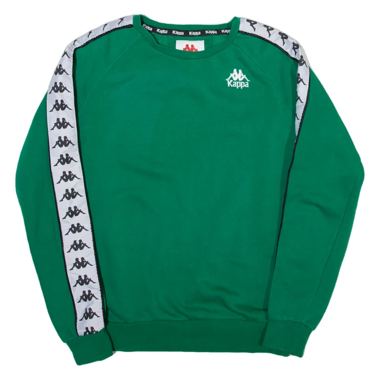 KAPPA Mens Sweatshirt Green Crew Neck XS