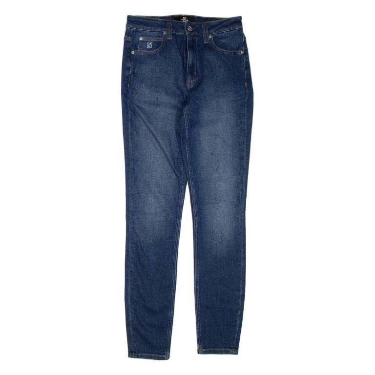 CALVIN KLEIN Womens Jeans Blue Regular Skinny W28 L31