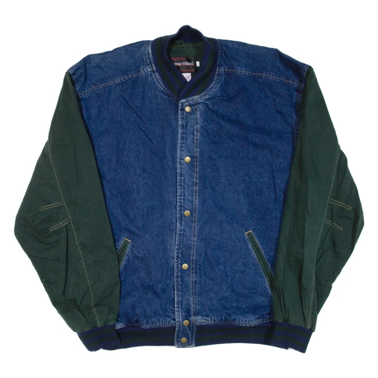 KING-SIZE Mens Bomber Jacket Blue L