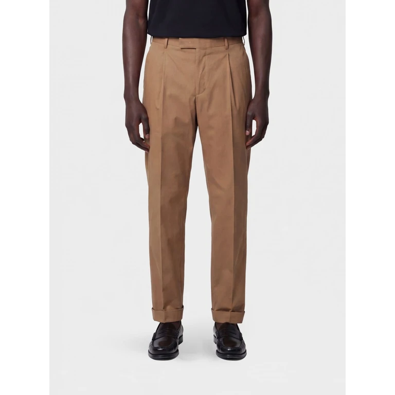 Slim Fit Sartorial Trousers in Stretch Cotton and Silk (CORSZAZ40FWDSD800130)