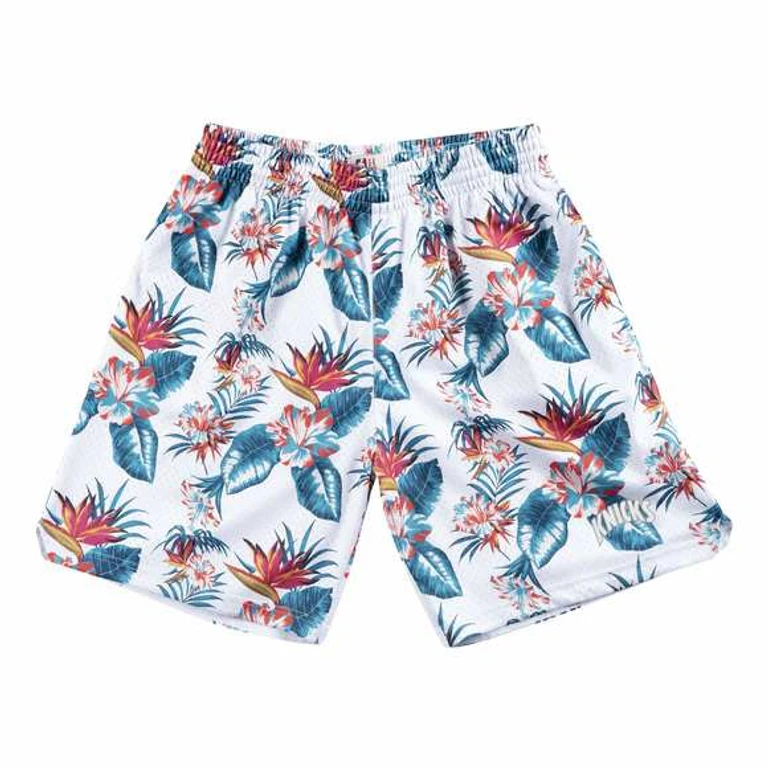 Men's NBA Floral Swingman Shorts 1991 New York Knicks