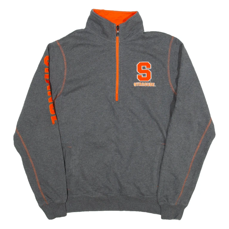 CHAMPION Mens Sweatshirt Grey 1/4 Zip M