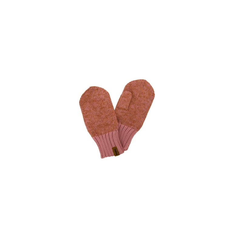 Kids Merino Wool Mittens Pink - 1-2 years