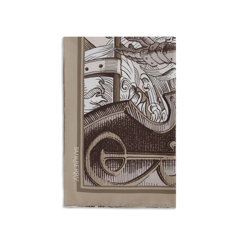 Burberry Beige Silk Scarf - Men