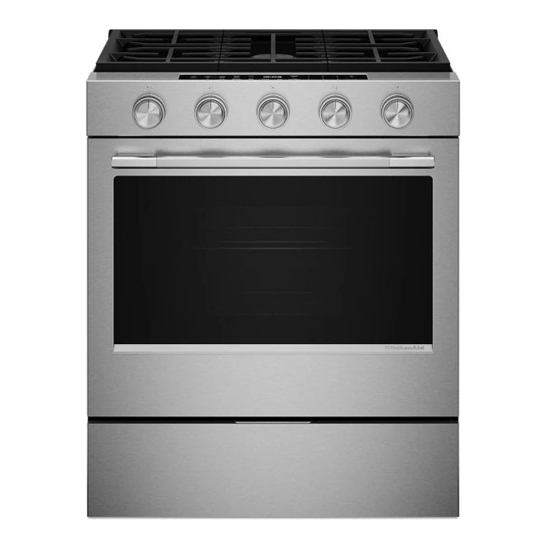 5.0 Cu. Ft. Smart Slide-In Gas Range w/ Convection Cooking Modes & 2-In-1 Burner in Stainless Finish