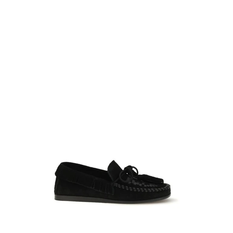 Black Calf Leather Bos Taurus Slip-On Loafers - Women