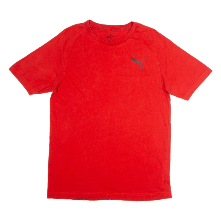 PUMA Mens T-Shirt Red Crew Neck M