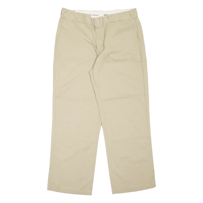 DICKIES Workwear Mens Trousers Beige Relaxed Straight W36 L30