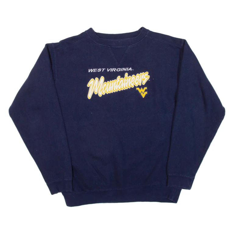 STARTER West Virginia Mountaineers Mens Sweatshirt Blue USA M