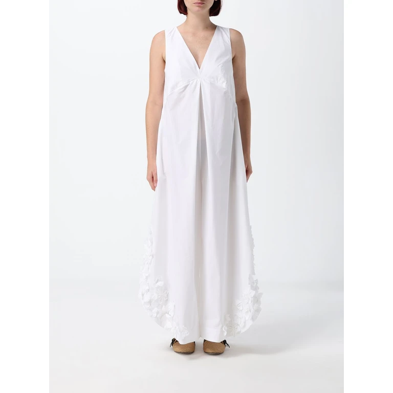 Long Off-the-Shoulder Tunic in Cotton Poplin (M6EA52791)