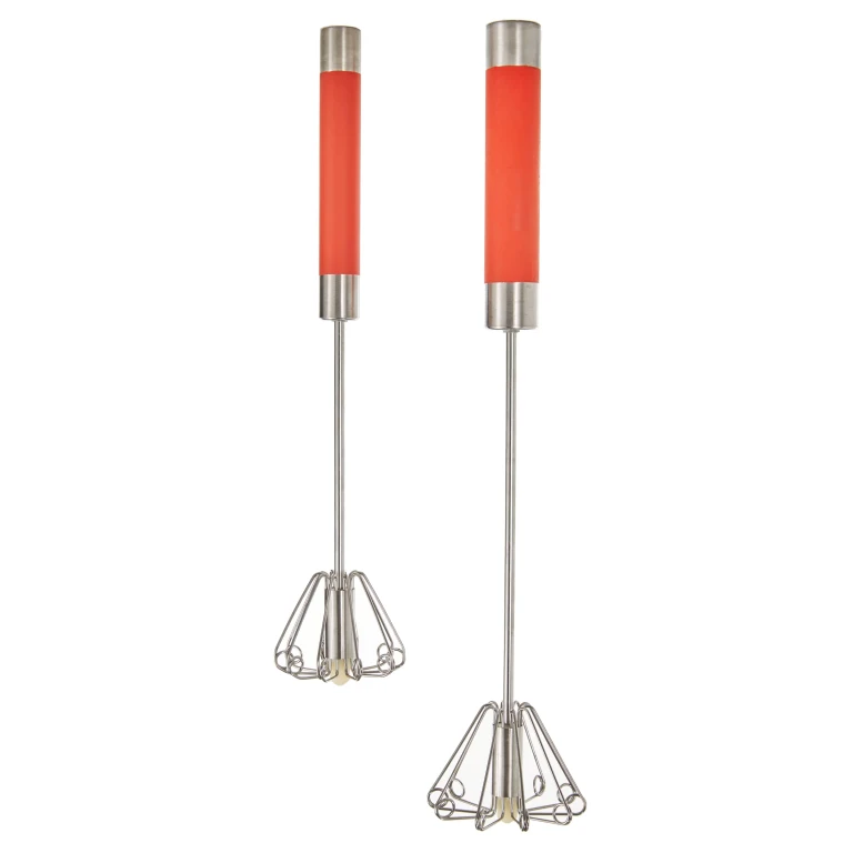 Essentials 2Pc 18/10 Stainless Steel Miracle Whisk Set, Red
