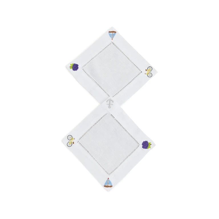 Abbode East Coast Icons - Cocktail Napkin White One Size