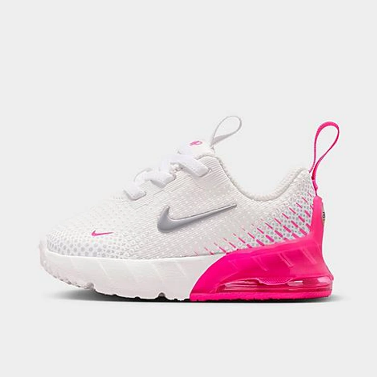 Nike Kids Toddler Air Max Phoenix Stretch Lace Casual Shoes in Summit White/Laser Fuchsia/Vast Grey Size: 4.0