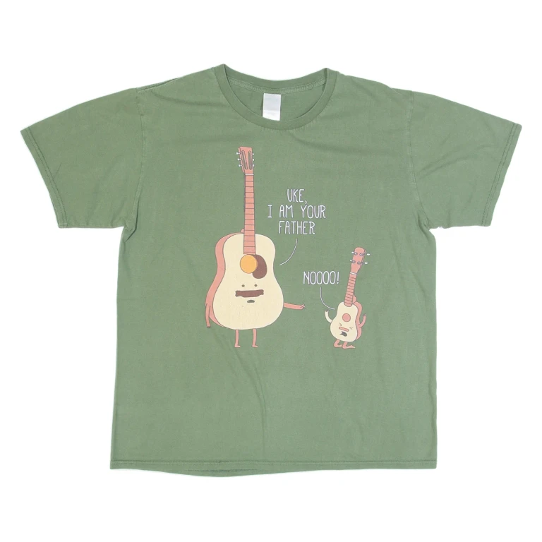 GILDAN Instrument Womens T-Shirt Green L