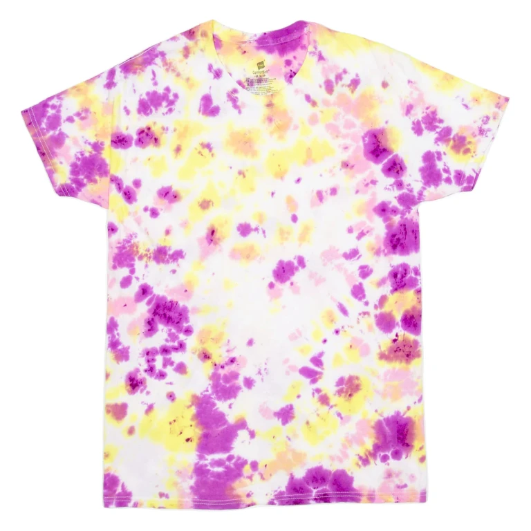 HANES Tie Dye Mens T-Shirt Purple M