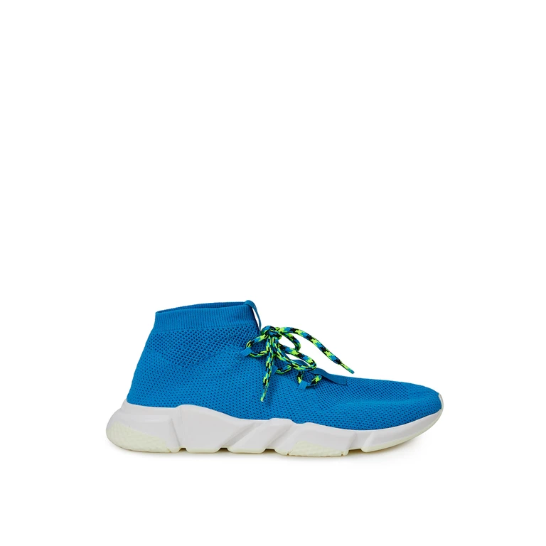 Balenciaga Blue Cotton Athletic Sneakers - Men