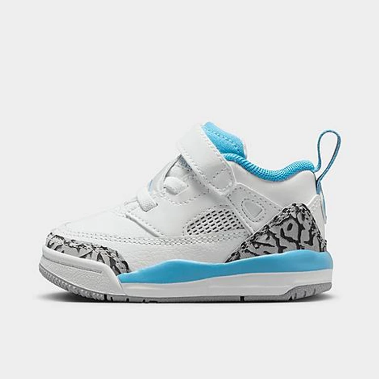 Jordan Kids Toddler Spizike Low Casual Shoes in White/Wolf Grey/Anthracite Size: 2.0