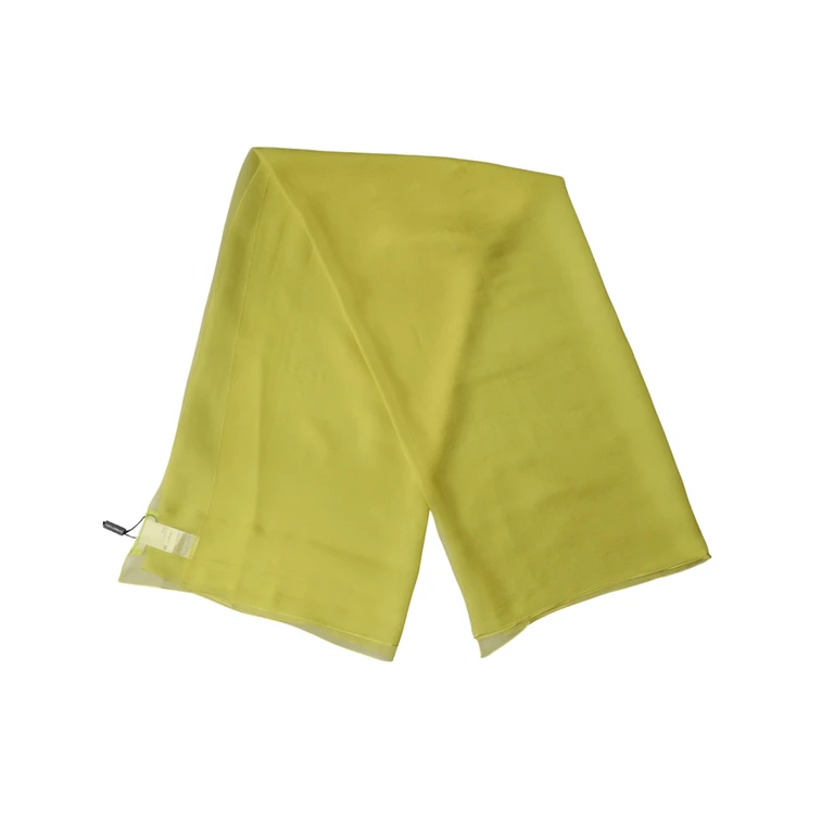 Yellow Silk Neck Wrap Shawl Foulard 120cm X 117cm Scarf - Women