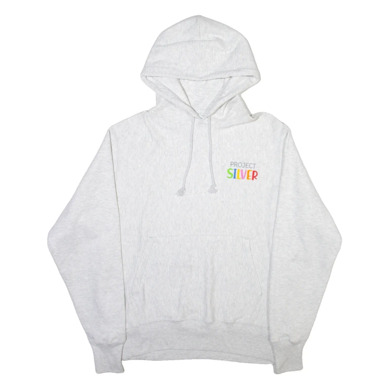CHAMPION Project Silver Mens Grey Hoodie USA M