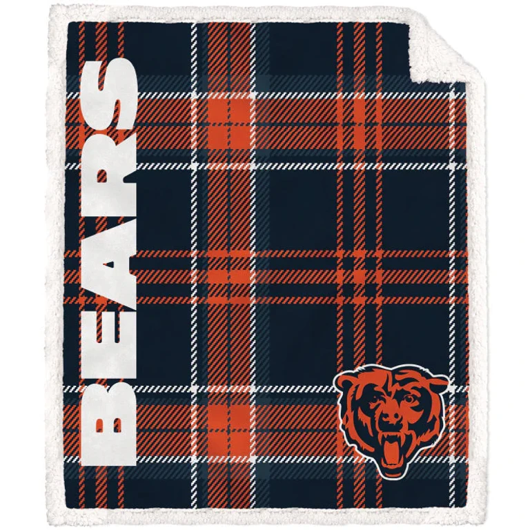 Chicago Bears NFL Team Classic Plaid Throw 50x60