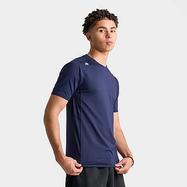 New Balance Men's Pace Compression Training T-Shirt in Navy Size: Small