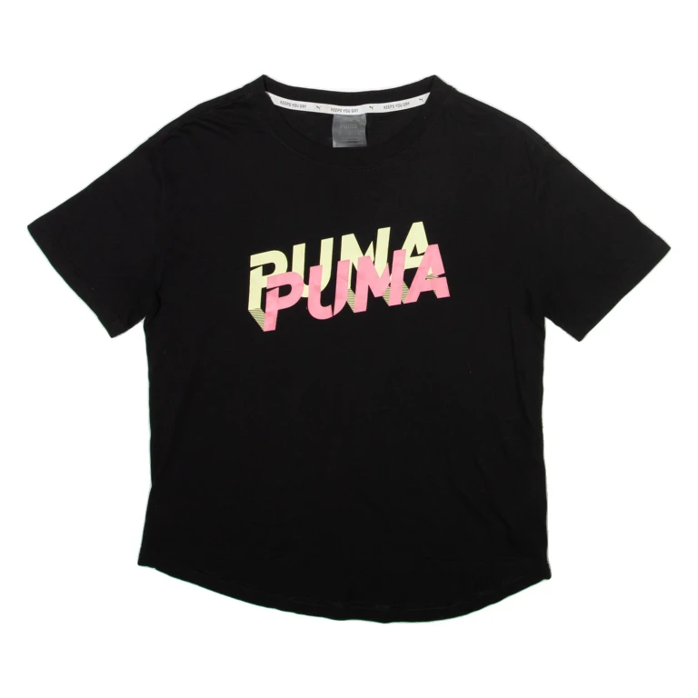 PUMA Womens T-Shirt Black XS