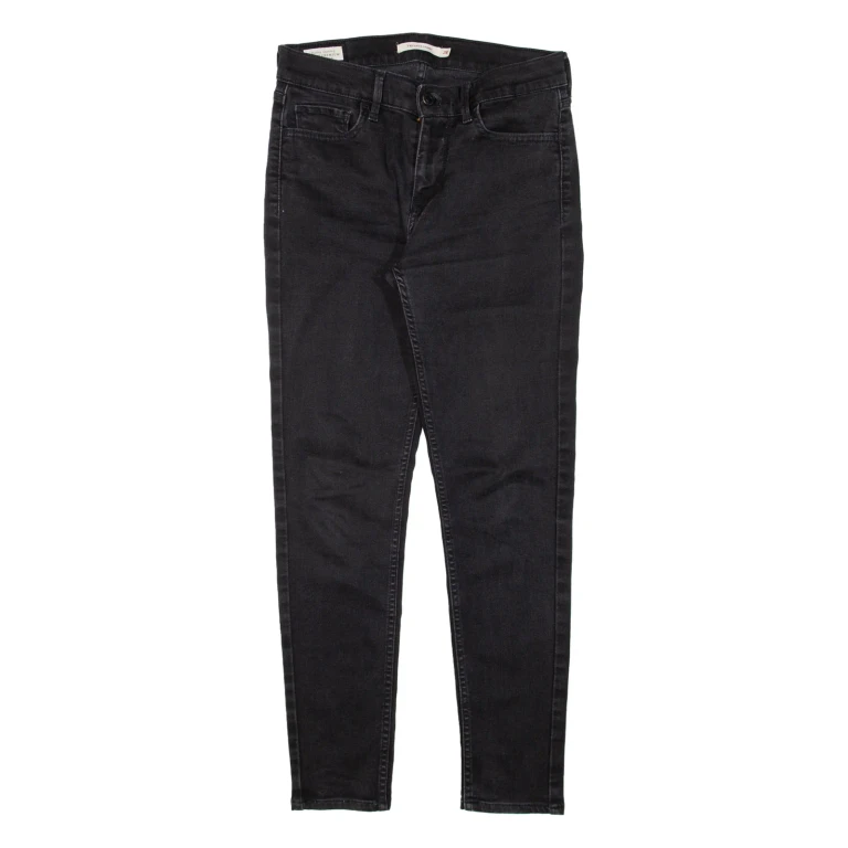 LEVI'S 710 BIG E Womens Jeans Black Slim Skinny W28 L26