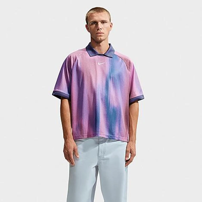 Nike Men's SB Sunset Dri-FIT Jacquard Skate Jersey in Light Magenta Size: XS